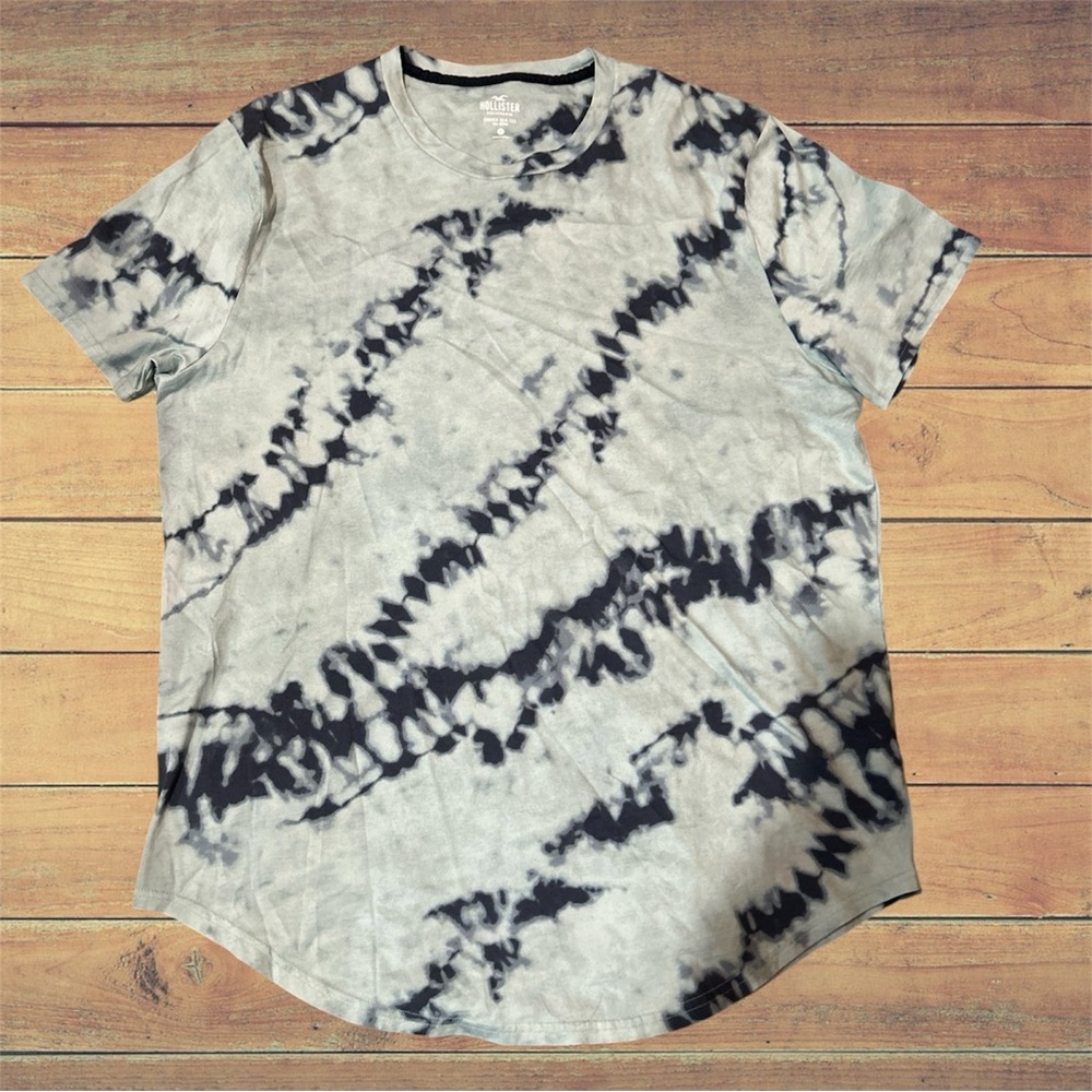 ❌❌❌SOLD❌❌❌Hollister Mens Curved Hem Tee 100%Cotton T-Shirt Short Sleeve Crew